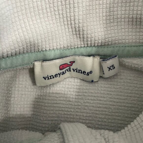 Vineyard Vines 1/4 Fleece Women XS Light Gray Grid Performance Pullover - Picture 6 of 11